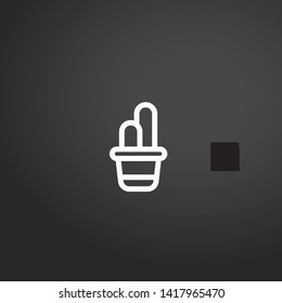 Cactus vector icon. Cactus concept stroke symbol design. Thin graphic elements vector illustration, outline pattern for your web site design, logo, UI. EPS 10.