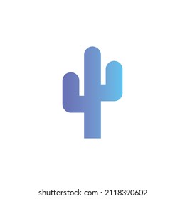 Cactus vector icon with gradient