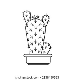 Cactus vector icon. Cactus illustration sign. desert symbol or logo.