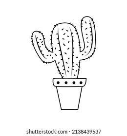 Cactus vector icon. Cactus illustration sign. desert symbol or logo.