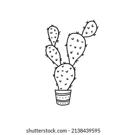 Cactus vector icon. Cactus illustration sign. desert symbol or logo.