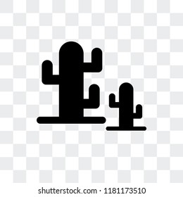 Cactus vector icon isolated on transparent background, Cactus logo concept