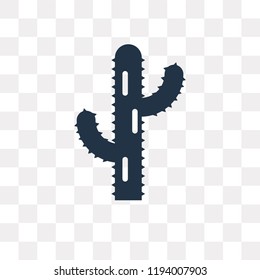 Cactus vector icon isolated on transparent background, Cactus transparency concept can be used web and mobile