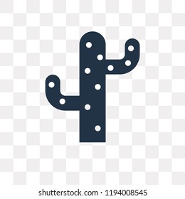 Cactus vector icon isolated on transparent background, Cactus transparency concept can be used web and mobile