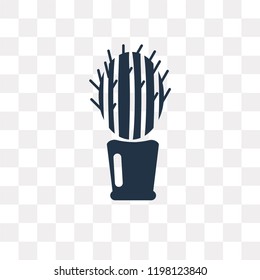 Cactus vector icon isolated on transparent background, Cactus transparency concept can be used web and mobile