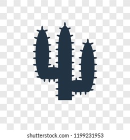 Cactus vector icon isolated on transparent background, Cactus transparency logo concept