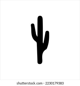 Cactus vector icon isolated on white background. Cactus icon - black vector sign