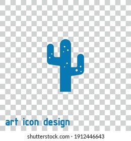cactus vector icon on an abstract background