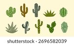 cactus vector. cactus icon set