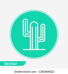 Cactus vector icon sign symbol