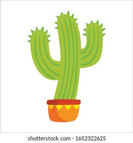 Cactus vector illustration, cactus art vector isolated