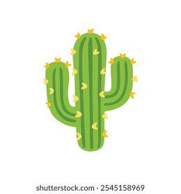 Cactus vector illustration. Cactus desert theme isolated on white background. 