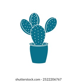 Cactus vector illustration design on a white background, children's book elements.