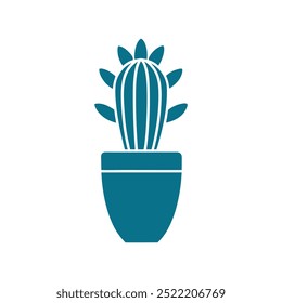 Cactus vector illustration design on a white background, children's book elements.