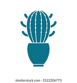 Cactus vector illustration design on a white background, children's book elements.