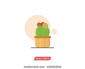 cactus vector illustration. cactus flat design style. cactus icon vector