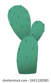 Cactus vector illustration in flat style. Vector illustration isolated on white background. Element for print, banner, card, brochure, logo