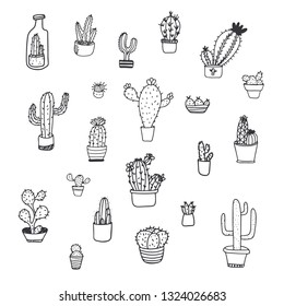 Cactus vector illustration. Graphic design elements for your logotype and identety