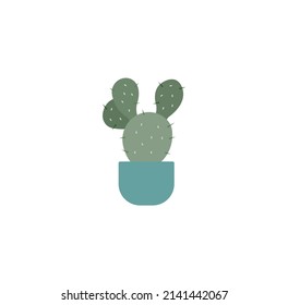 Cactus vector illustration green colors 