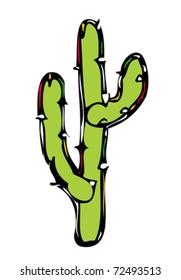 Cactus Vector Illustration isolated object