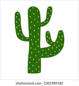 Cactus vector illustration in scandinavian style.