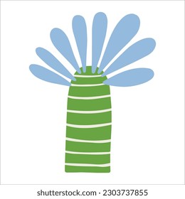 Ilustración vectorial de cactus al estilo escandinavo.
