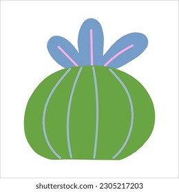 Cactus vector illustration in scandinavian style.