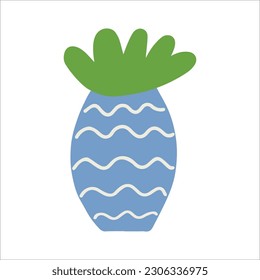 Cactus vector illustration in scandinavian style.