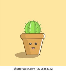 Cactus vector illustration with simple design