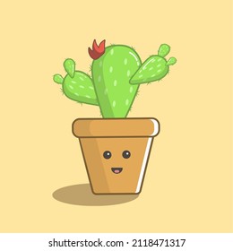 Cactus vector illustration with simple design