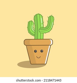 Cactus vector illustration with simple design