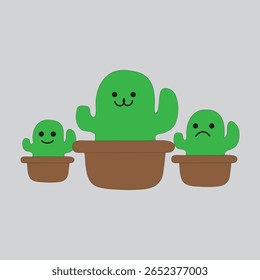 cactus vector illustration of a succulent plant known for its ability to survive in dry and hot environments