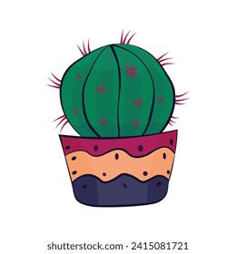 Cactus vector isolated on white background - Green Cactus