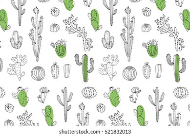 cactus vector pattern