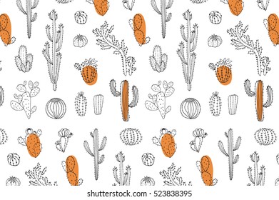 cactus vector pattern