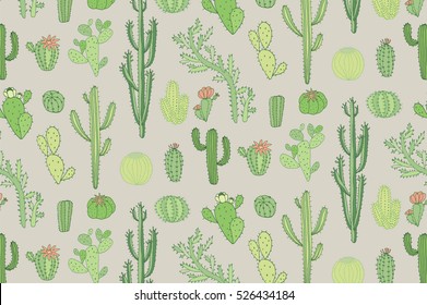 cactus vector pattern