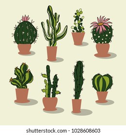 Cactus vector set