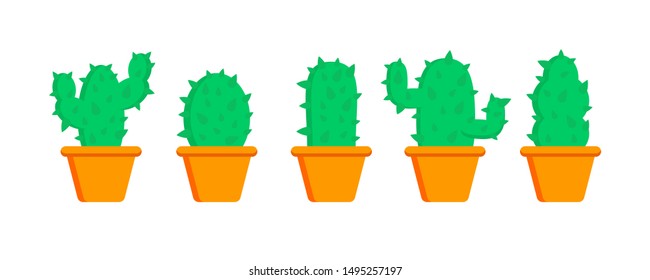 Cactus vector style Cartoon. White background