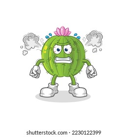 the cactus very angry mascot. cartoon vector