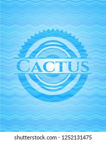 Cactus water representation badge.
