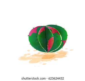 cactus  in watercolor style,vector illustration 
