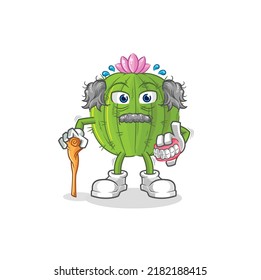the cactus white haired old man. character vector