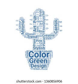 cactus word cloud. tag cloud about cactus.
