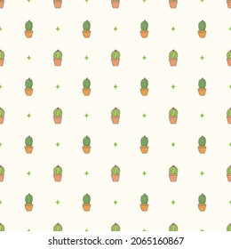 cactuse seamless pattern background vector