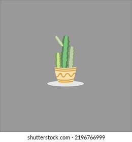 Cactuses illustrations of cactus, spiny tropical plants with flowers vector