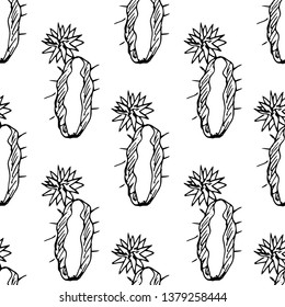 Cactuses. Seamless pattern. Vector illustration.