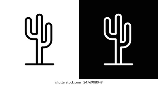 Cactusvector icon set on white background.