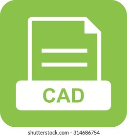 CAD, file, file extension icon vector image. Can also be used for file format, design and storage. Suitable for mobile apps, web apps and print media.