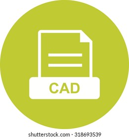 CAD, file, file extension icon vector image. Can also be used for file format, design and storage. Suitable for mobile apps, web apps and print media.