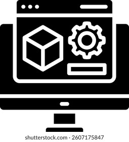Cad Icon Glyph Vector Illustration